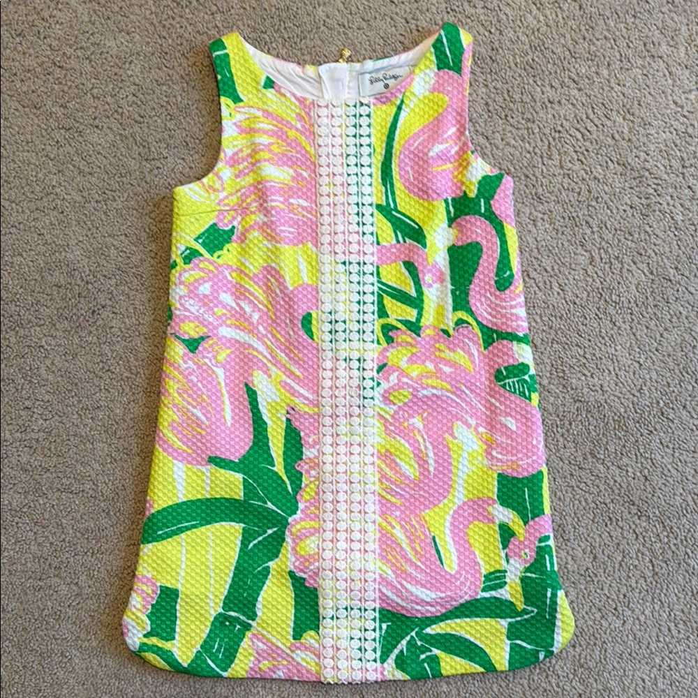 Lilly Pulitzer Kids Floral Dress - Pink, Yellow, Green